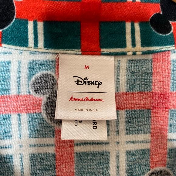 HANNA ANDERSSON Women's Disney Mickey Mouse Holiday Flannel Nightshirt Size Med - Picture 6 of 10